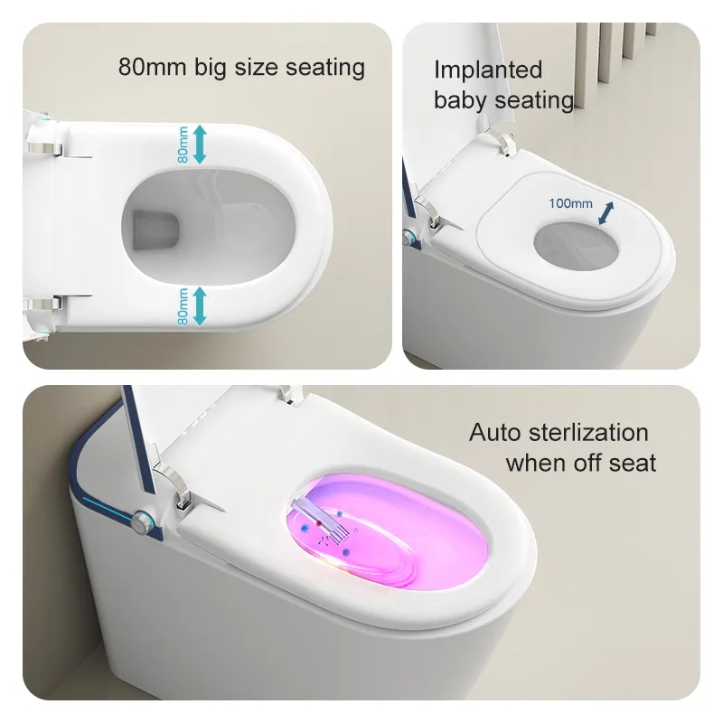 Modern Bathroom Smart Toilet Automatic Flush Electronic Sensor Toilet