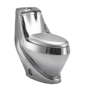 Floor Mounted Ceramic One Piece Toilet with Square Shape