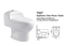 Washdown Flush American Style Wc Water Ceramic Bathroom One Piece Toilet
