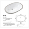 Under Mount Sink Solid Surface Material Bathroom Washing Sink