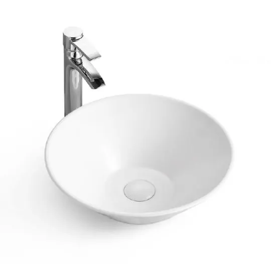 Bathroom Sinks Solid Surface Stone White Color Sanitary Wares Vanity Wash Basin