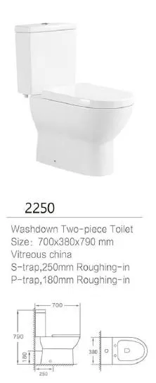 Black Gold Bathroom Ceramic Washdown One Piece Wc P-Trap/S-Trap Color Toilet