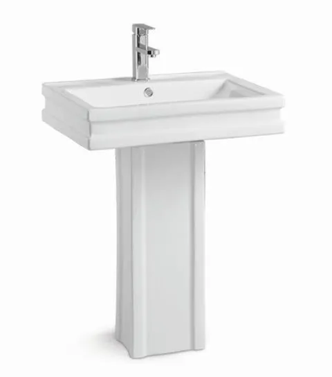 Chaozhou Factory Sanitary Ware Bathroom Ceramic Wash Hand Pedestal Basin