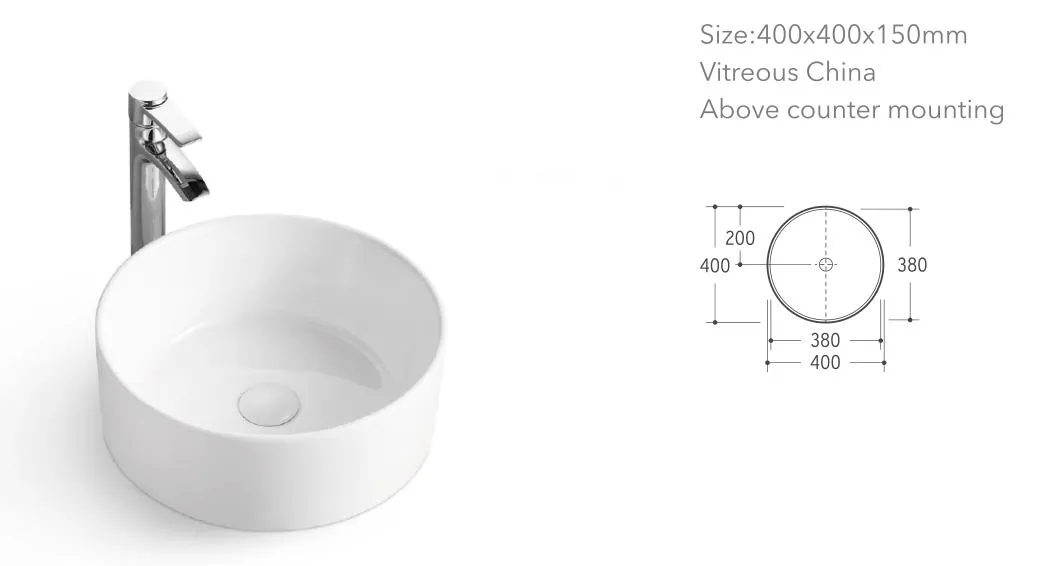 Wholesale White Art Basin Sink Ceramic Washing Basin for Bathroom