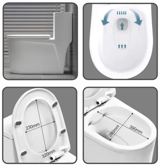 Chaozhou Decorative Colorful Ceramic Wc Toilet Seat / Water Closet