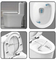 White Dual Flushone Piece Toilet Washdown P Trap Water Closet