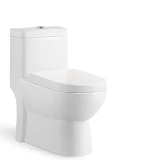 One Piece Ceramic Golden Toilet Bathroom Commode Siphonic Toilet