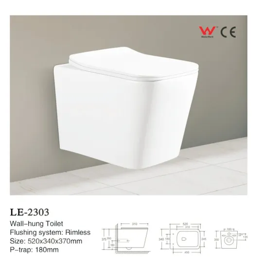 Watermark Sanitary Ware Sitting Wc Wall Hung Bathroom Toilet