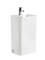Bathroom Irregular Shape Design Solid Surface Fluted Stone Pedestal Wash Basin