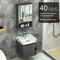 Guangdong Factory Black Wall Hung Basin Bathroom Vanity Cabinet Set