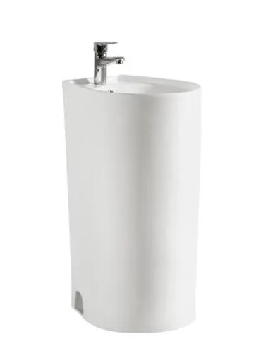 Artificial Stone Square Column Basin Modern Outdoor Pedestal Basin