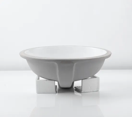 Oval Under Mount Bathroom Sink with Granite Vanity Top