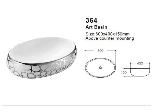 Ceramic Sink Multi-Color Art Basin Table Top Hand Wash Basin