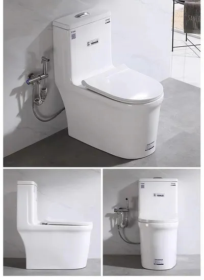 New Design One Piece Sided Pressing Elongated Bathroom Floor Mounted Toilet Bowl