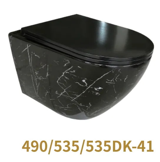 Golden Orange Bowl Ceramic Bathroom Luxury Gold Electroplated Wall Hung Toilet