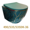 Custom Color Modern Bathroom Sanitary Ware P-Trap Wall Hung Toilet