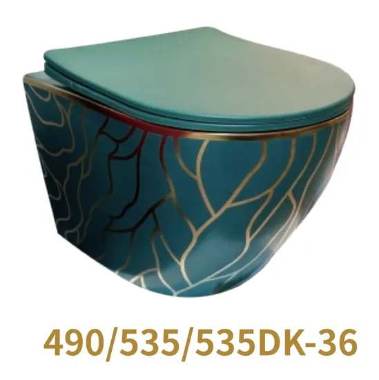 Custom Color Modern Bathroom Sanitary Ware P-Trap Wall Hung Toilet
