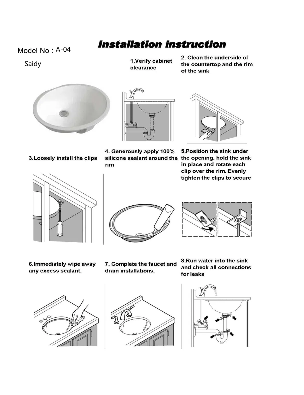 Under Mount Sink Solid Surface Material Bathroom Washing Sink