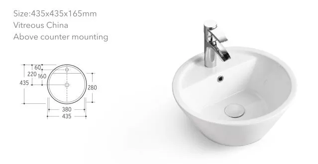 Modern Hot Sale White Ceramic Round Bathroom Art Basin
