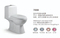 Lavatory Vitreous China High Efficiency One-Piece Elongated Siphonic Toilet with Dual-Flush