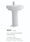 Solid Surface Easy Cleaning Ceramics Hand Face Wash Basin with Pedestal
