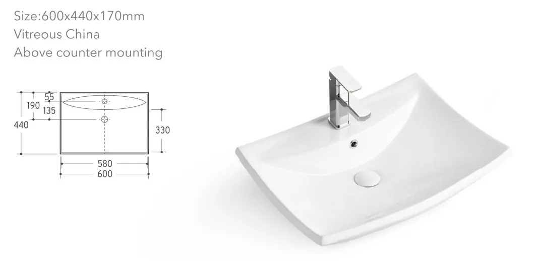 Single Basin Round Household Ceramic Art Basin