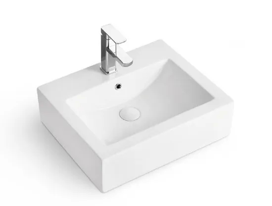 Luxury Hot Sale Hotel Ceramic Rectangular Vanity Basin Single Sink
