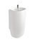 Freestanding Hand Wash Basin Solid Surface Artificial Stone Bathroom Sink Pedestal Basin