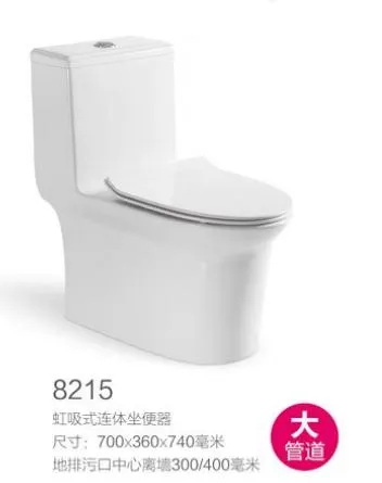 Popular Designs Home Bathroom Closestool White White One Piece Ceramic Toilet