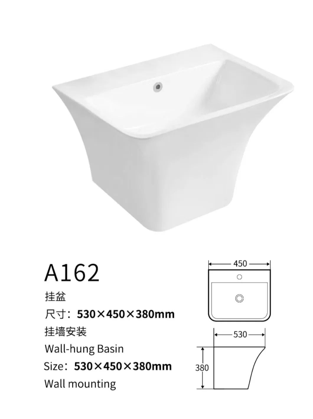 High Quality Low Price Bathroom Ceramic Wash Basin Sanitary Ware