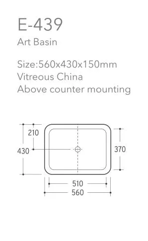 Modern Design Ceramic Art Counter Top Wash Basin Bathroom Basin