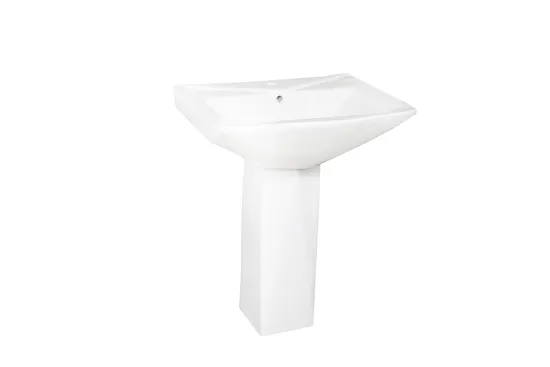 Chaozhou Factory Sanitary Ware Ceramic White Color Pedestal Basin