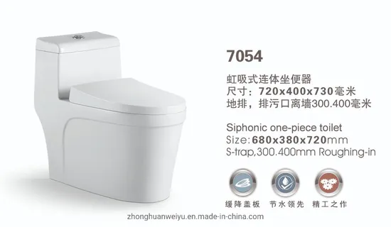 Sanitary Ware Bathroom Ceramic Wc One Piece Toilet Bowl Tornado Flush
