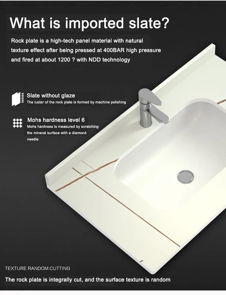 Bathroom Basin Mixer Ceramic Cabinet Basin with Mirror