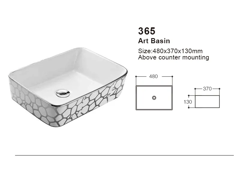 Ceramic Sink Multi-Color Art Basin Table Top Hand Wash Basin