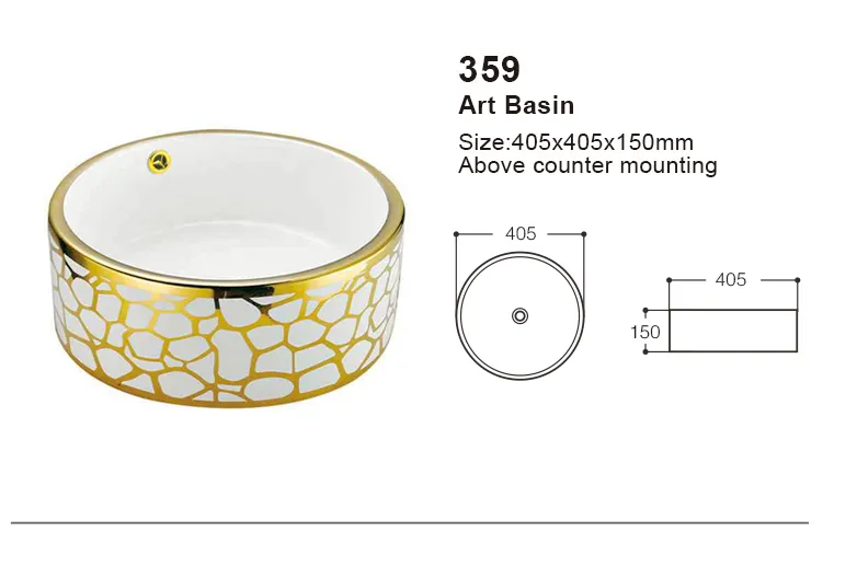 Ceramic Sink Multi-Color Art Basin Table Top Hand Wash Basin