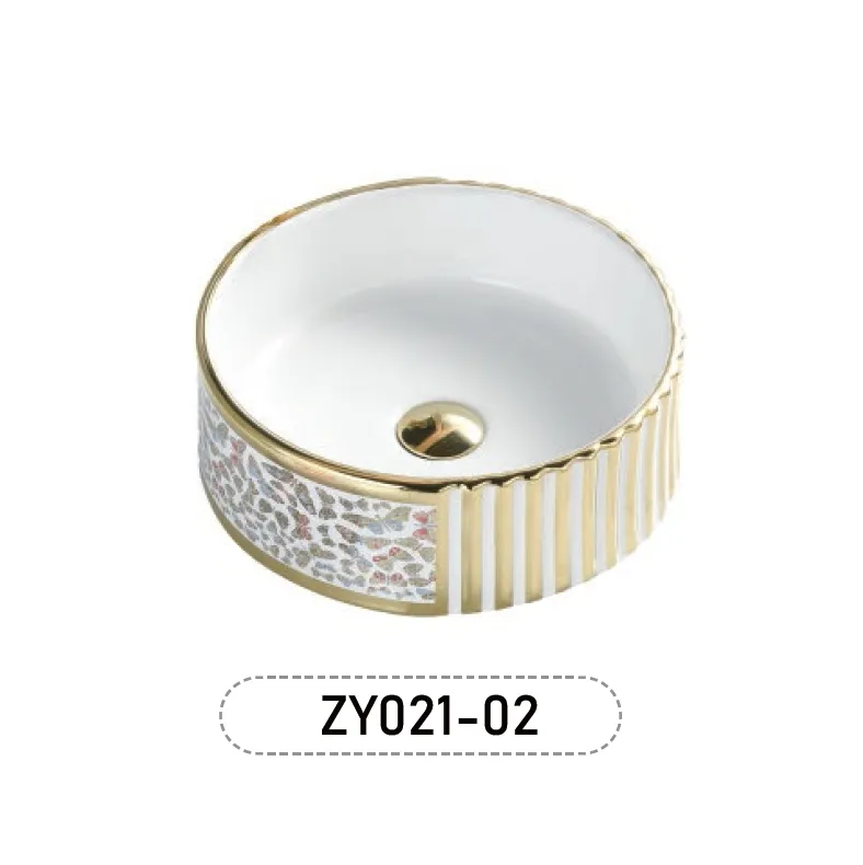 Simple Ceramic Sink Round with Art Wash Basin