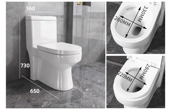 Toilet Bathroom Ceramic One-Piece Toilet
